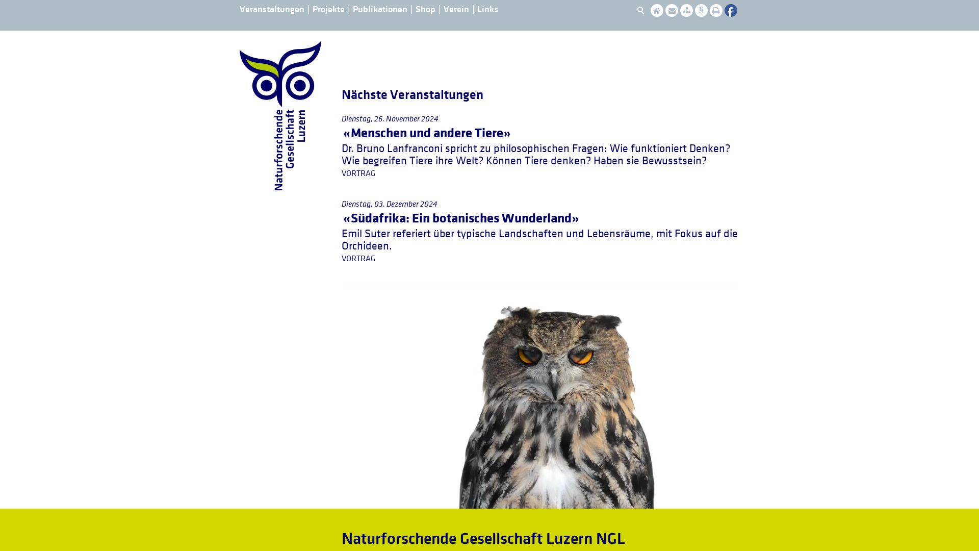 Naturforschende Gesellschaft Luzern, NGL