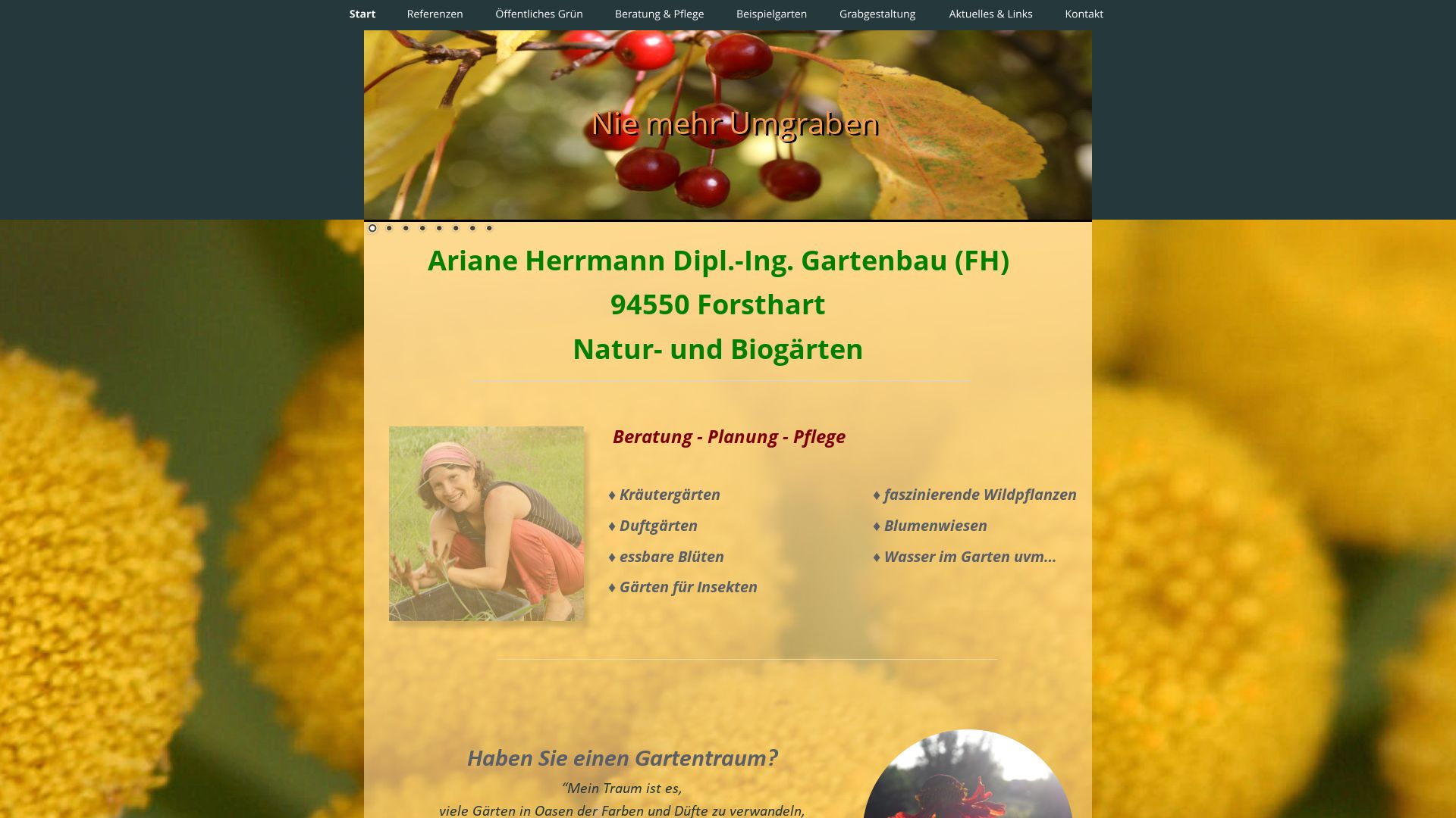 Ariane Herrmann, Natur- und Biogärten
