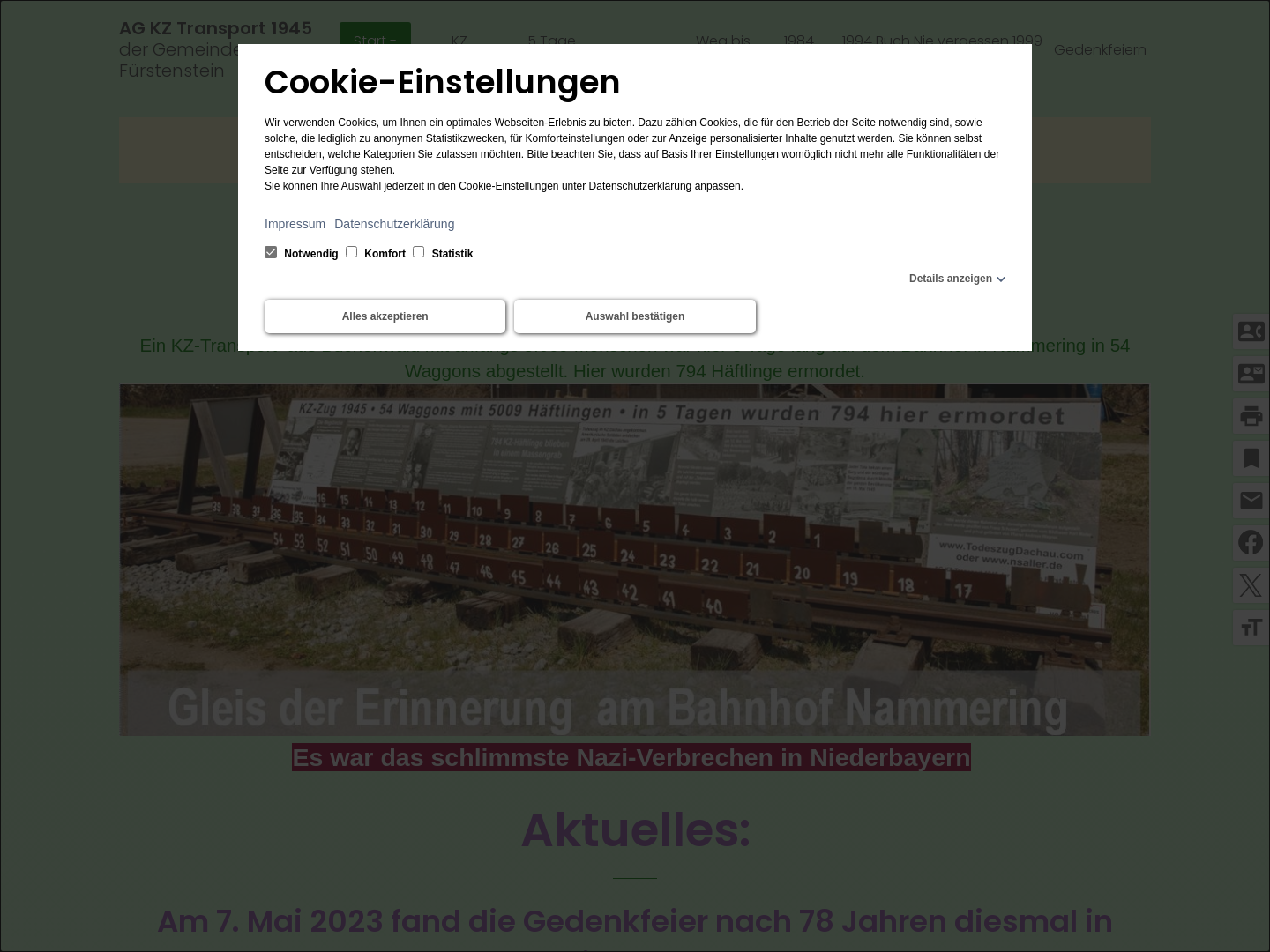 KZ-Transport 1945 von Buchenwald über Nammering nach Dachau