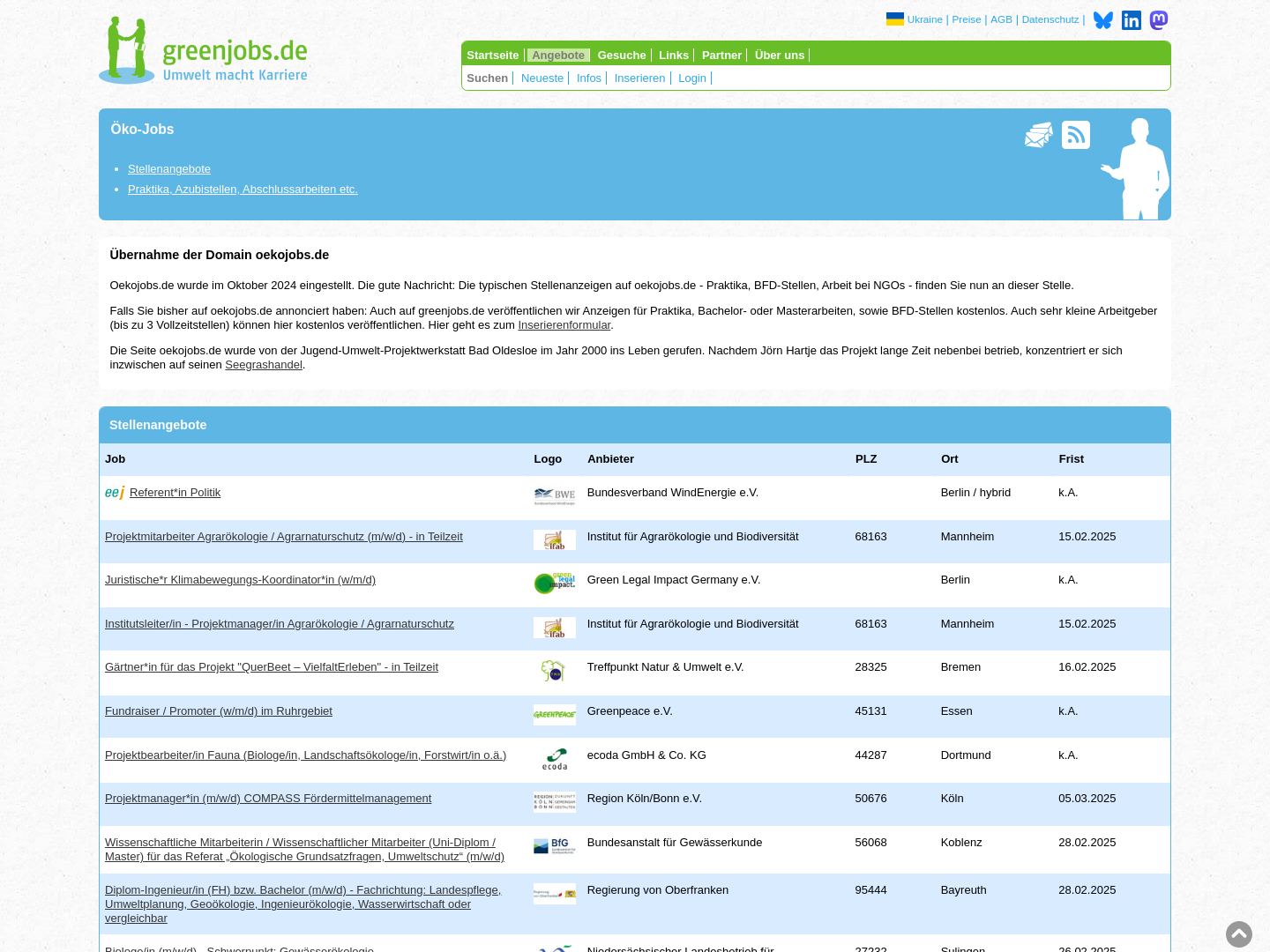 Oekojobs - Förderverein des Jugendumweltnetzes e.V.