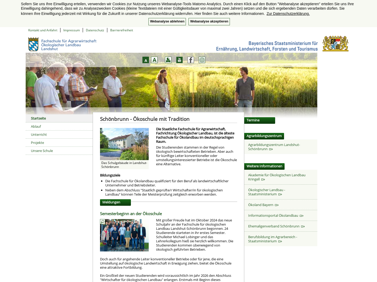 Staatliche Fachschule für Agrarwirtschaft,  Fachrichtung ökologischer Landbau