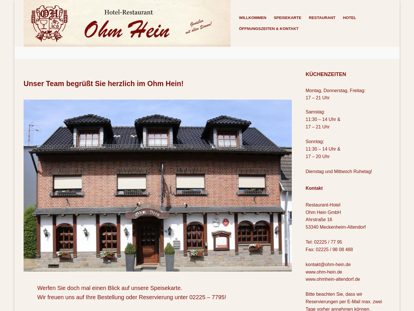 Hotel-Restaurant Ohm Hein