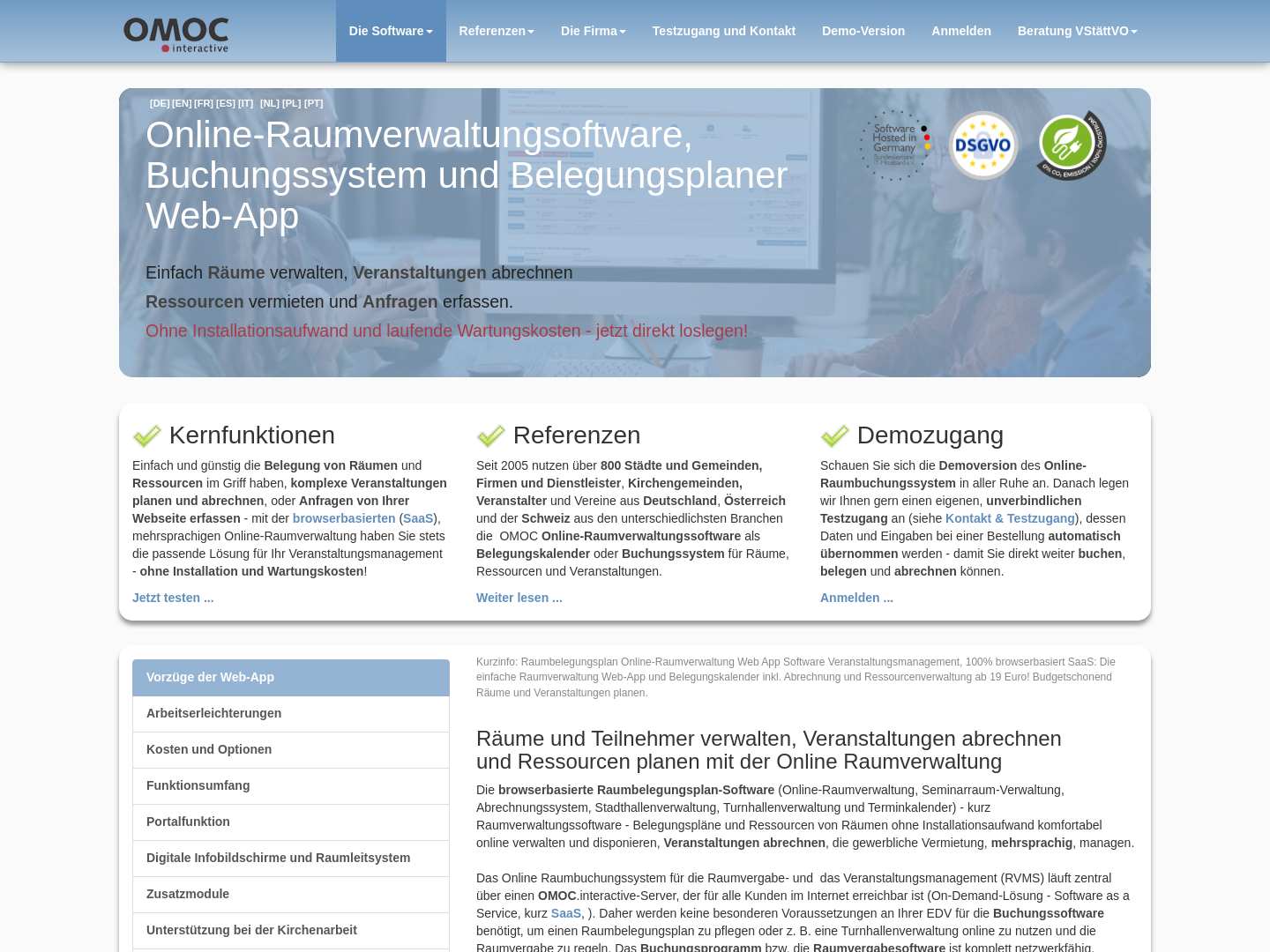 OMOC Online Raumverwaltung