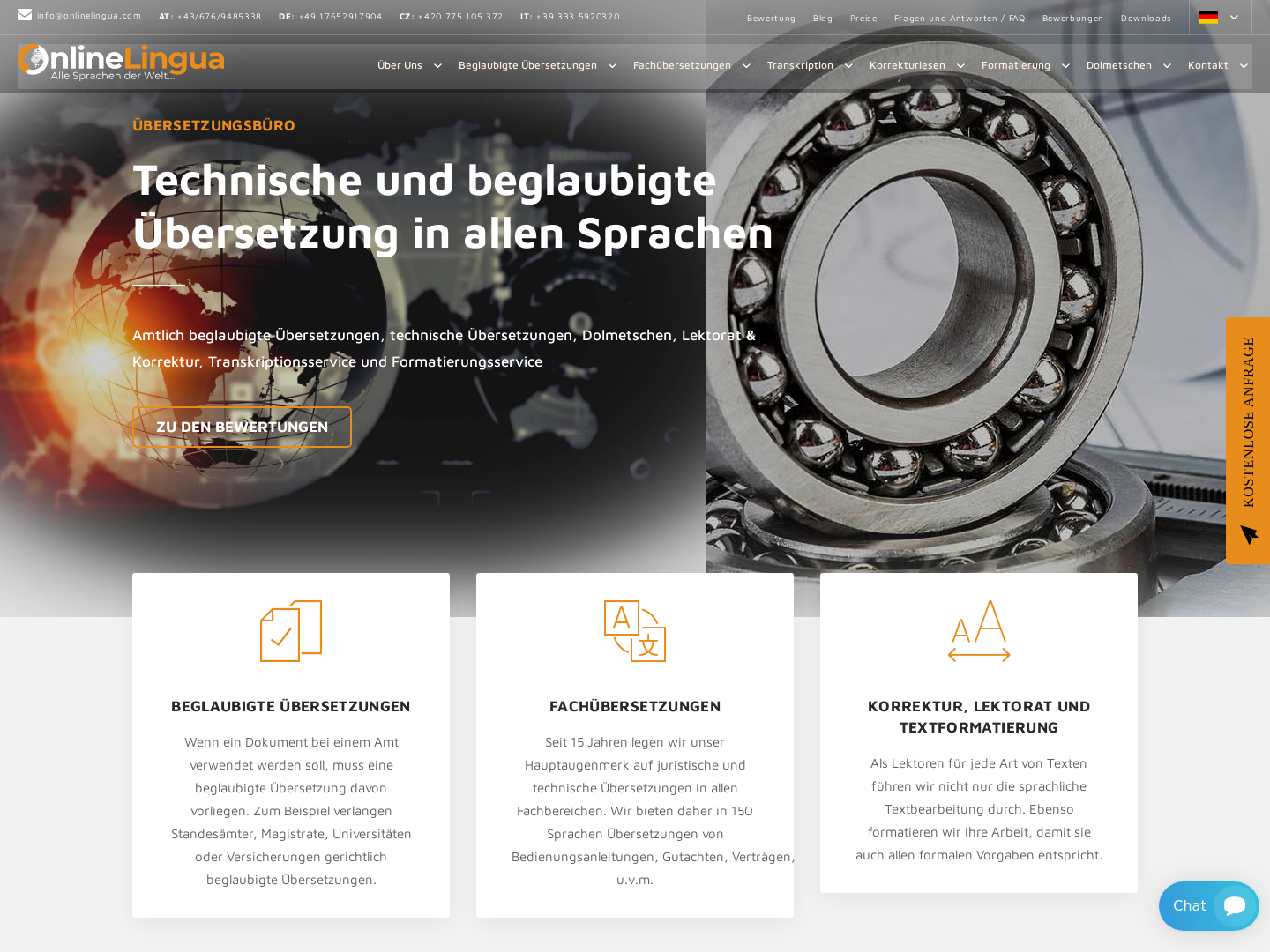 Online Lingua - Übersetzungen