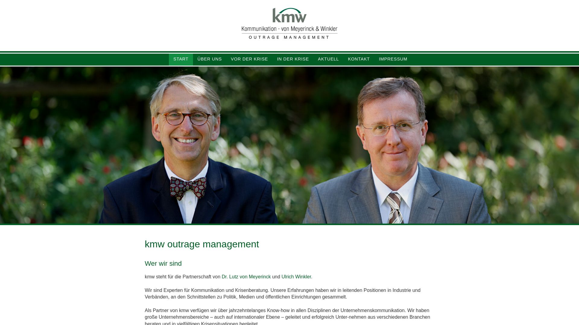 KMW outrage management Partnerschaft