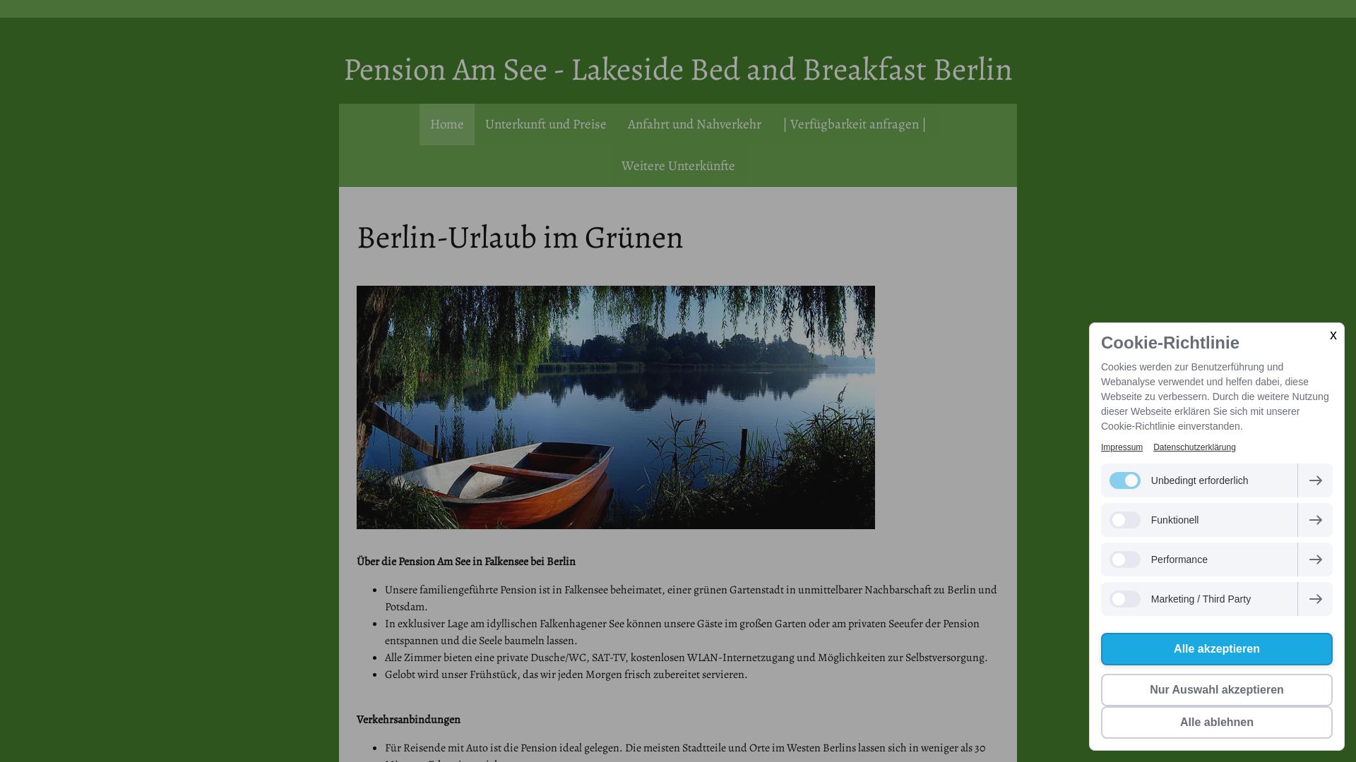Pension Am See - Lakeside Bed and Breakfast Berlin