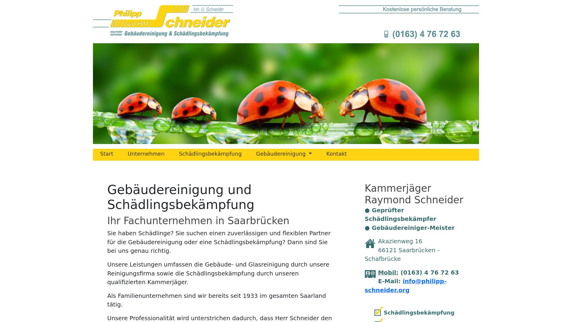 Philipp Schneider Schädlingsbekämpfung und Gebäudereinigung