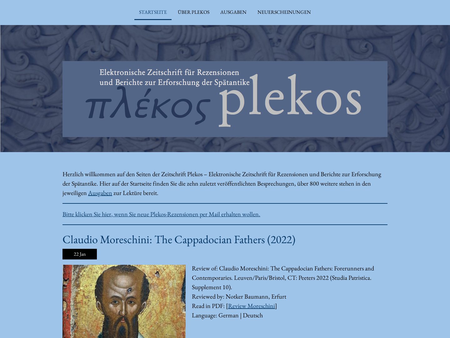 Plekos - Artikel zur Spätantike