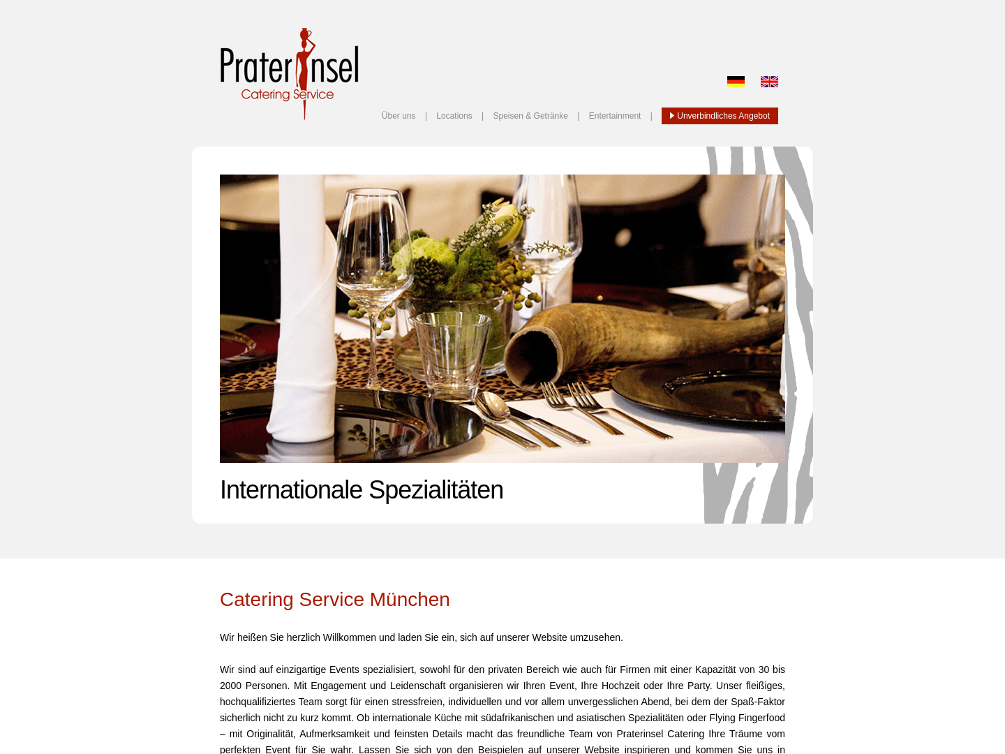 Praterinsel Catering