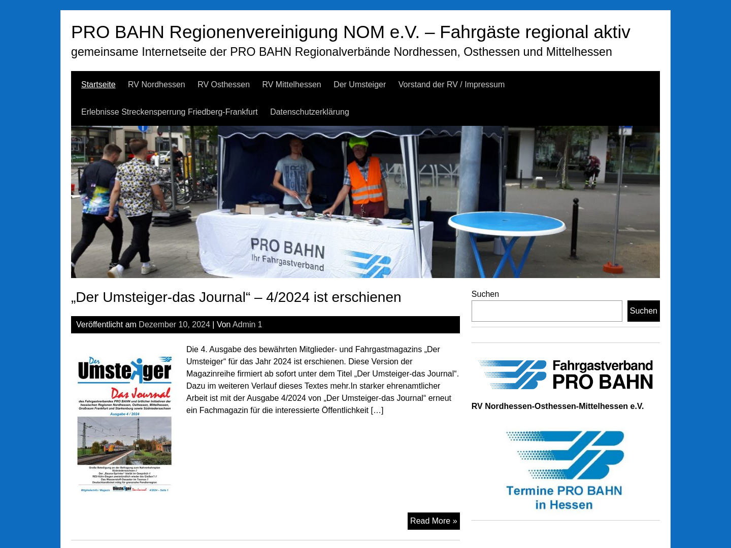 PRO BAHN e.V. Regionalverband Mittelhessen
