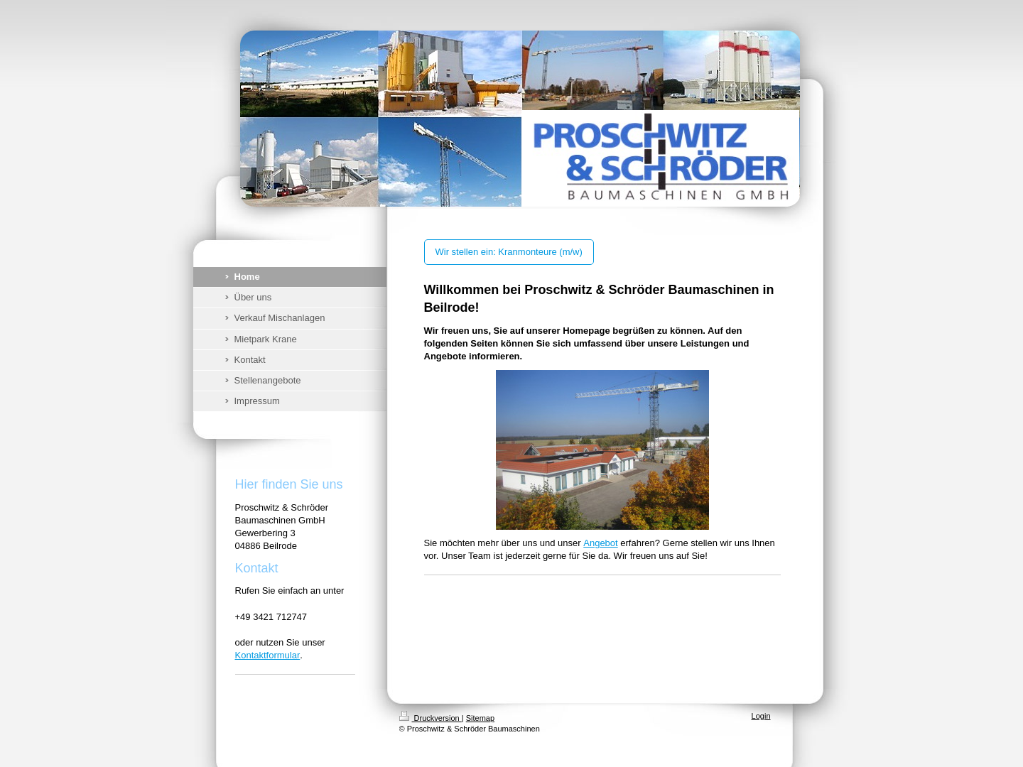 Proschwitz und Schröder Baumaschinen
