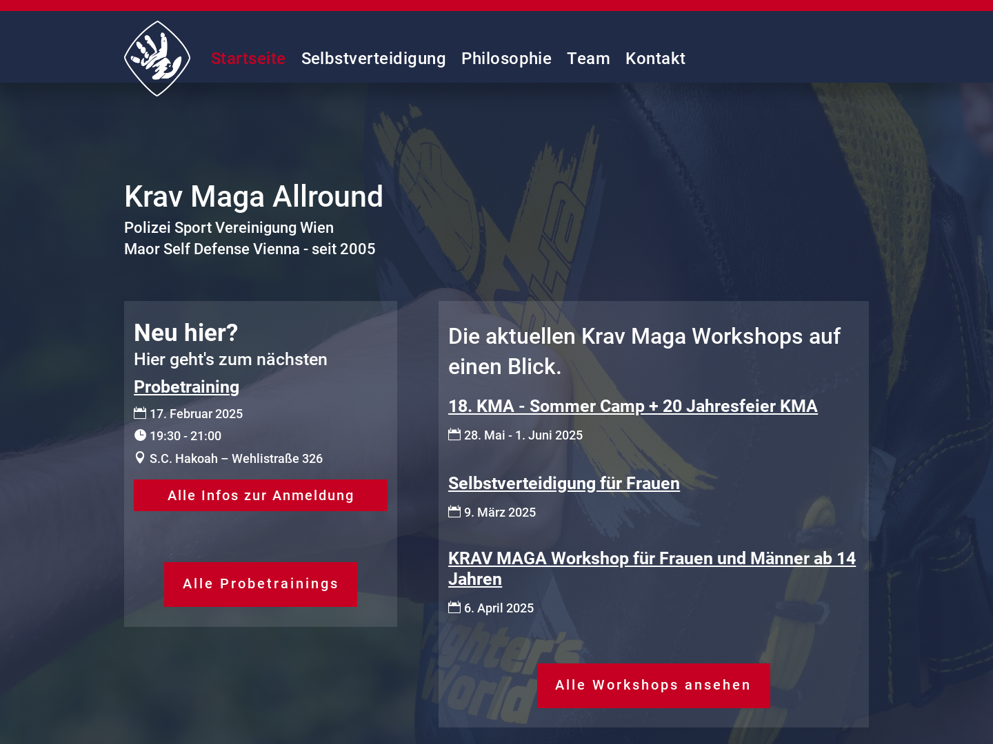Krav Maga Allround Maor Self Defense Österreich