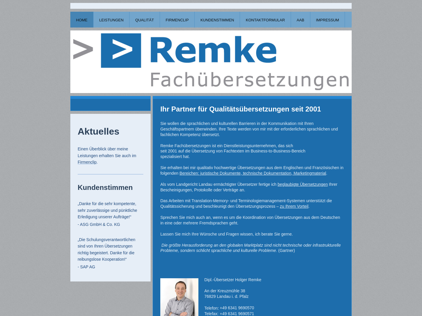 Remke Fachuebersetzungen, Inh. Dipl.-Übersetzer Holger Remke