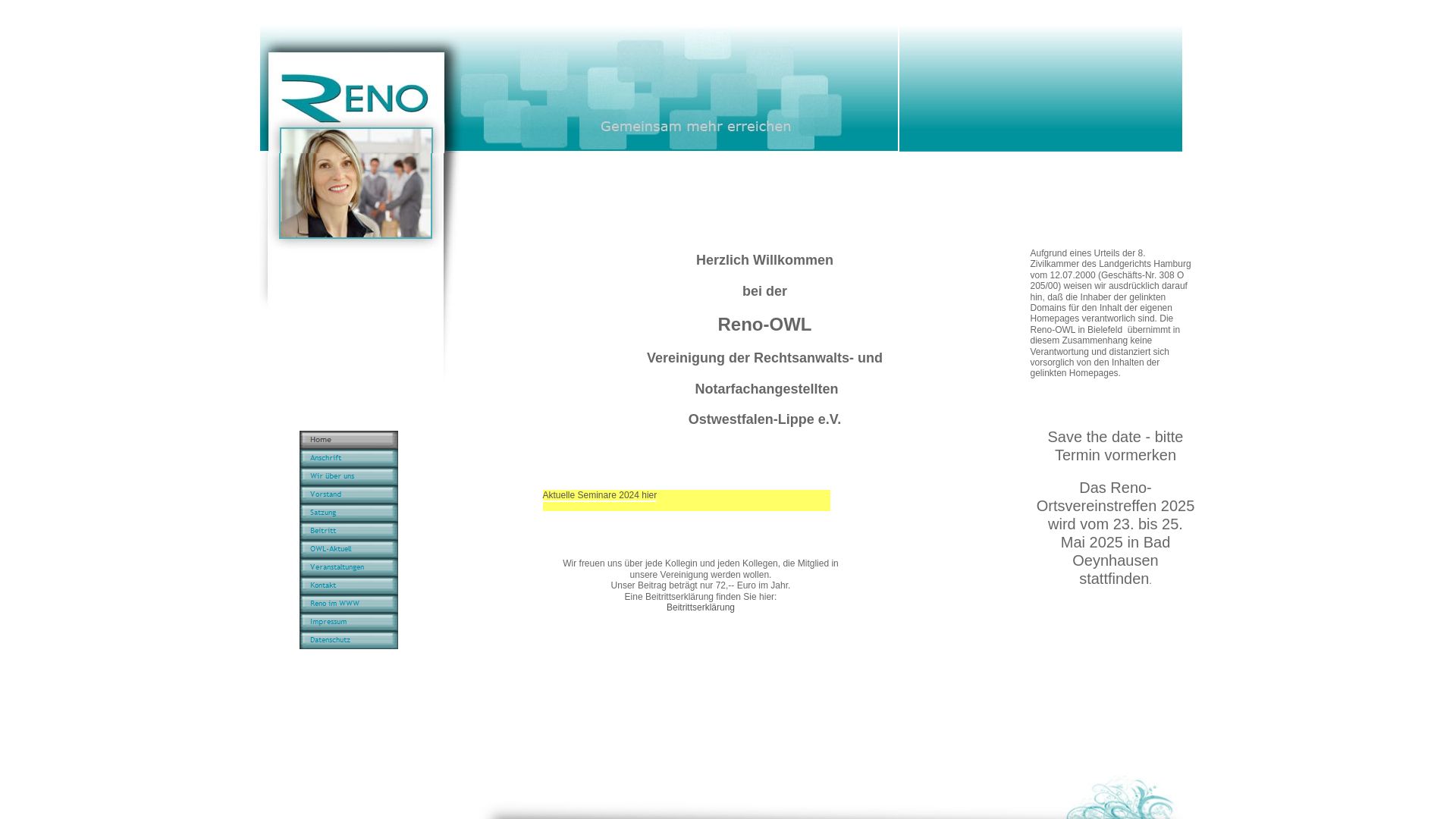 Reno-OWL Vereinigung der Rechtsanwalts- und Notarfachangestellten Ostwestfalen-Lippe e.V.