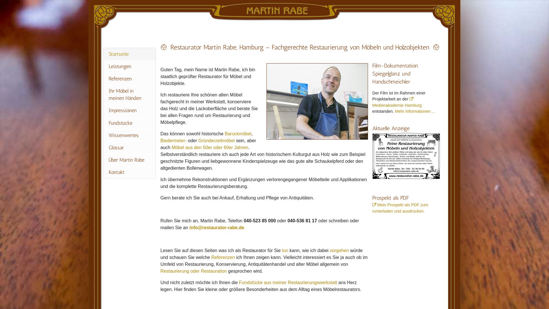 Restaurator Martin Rabe