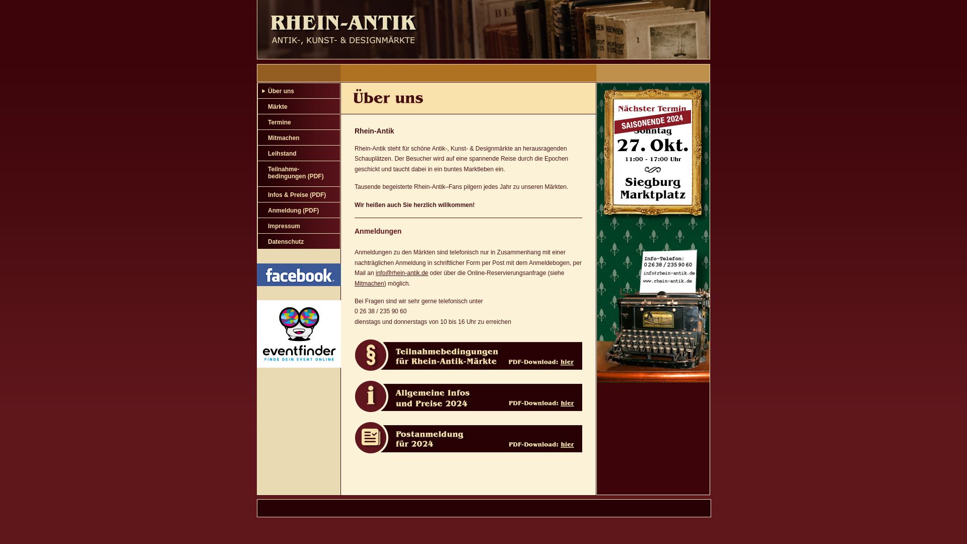 Rhein-Antik, Antikmärkte in Köln, Bonn, Siegburg und Aachen