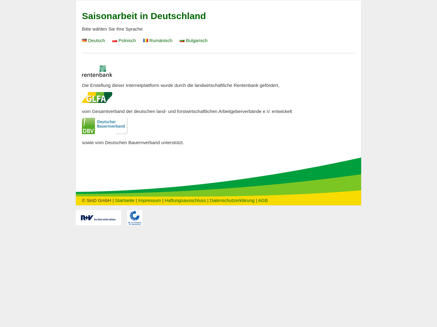 Saisonarbeit in Deutschland, SinD GmbH