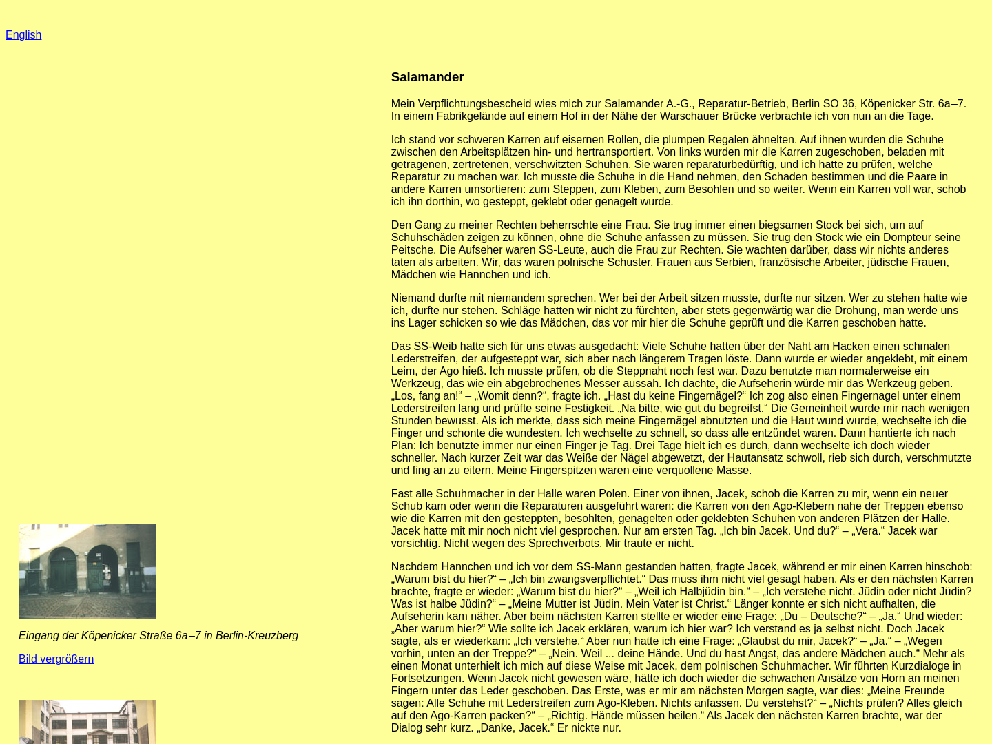 Salamander und der Holocaust