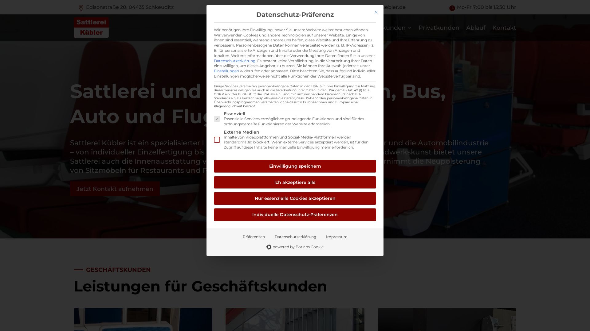 Sattlerei und Raumausstattung Werner Kübler