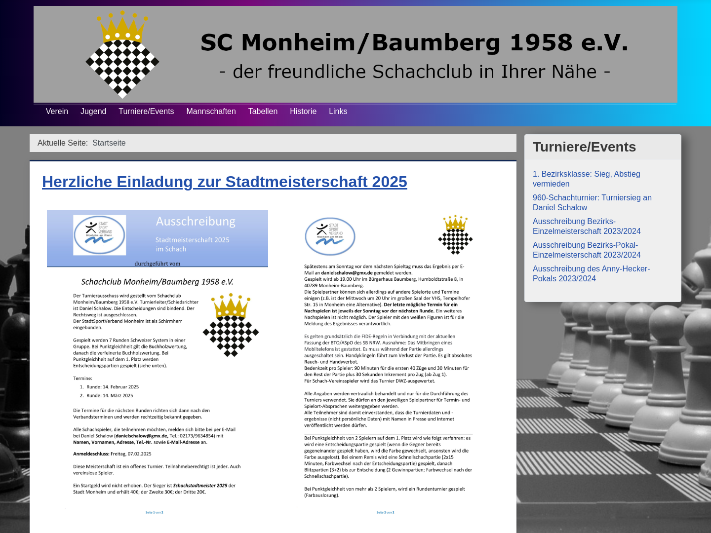 Schachclub Baumberg 1958