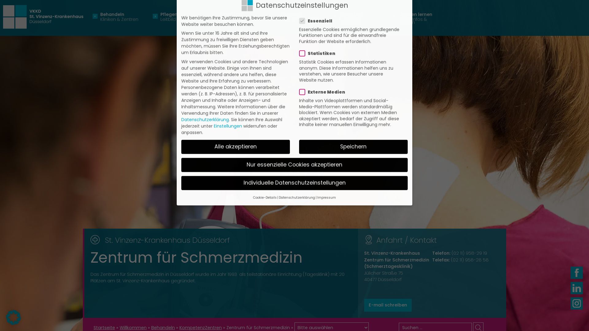 Schmerztherapeutisches Zentrum, Institut am St. Vinzenz-Krankenhaus