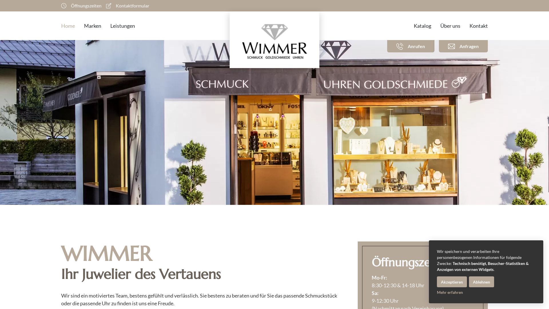 Goldschmiede, Uhren und Schmuck Wimmer