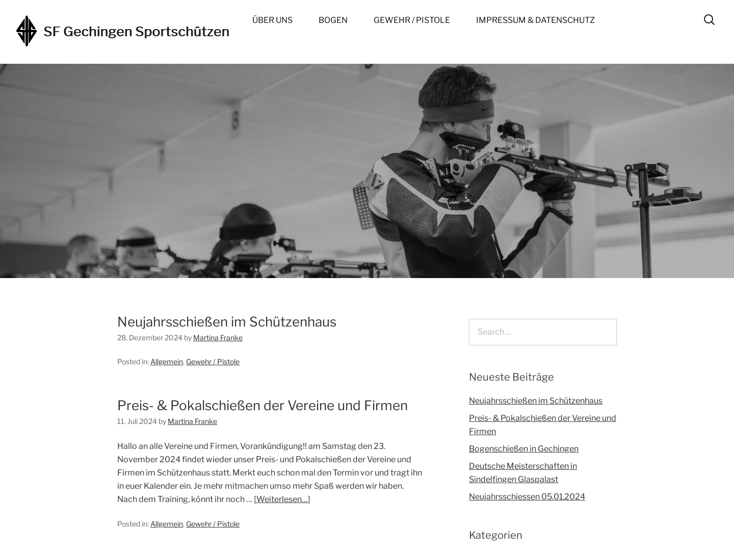 Sportfreunde Gechingen e.V., Bogensport