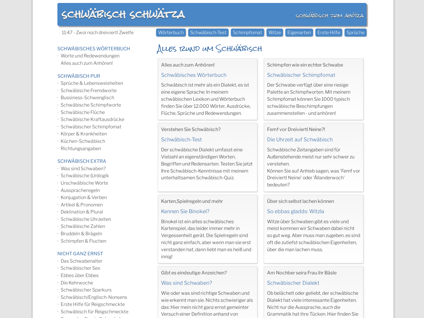 Schwäbisch schwätza