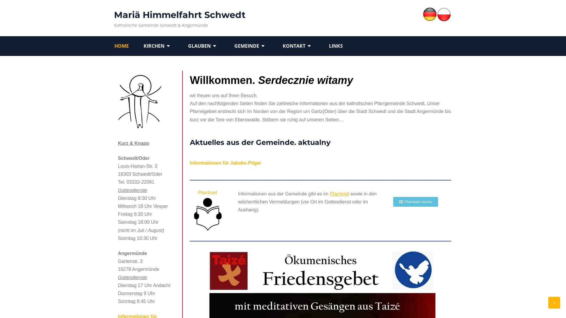 Katholische Kirchengemeinde Schwedt/Oder - Angermünde
