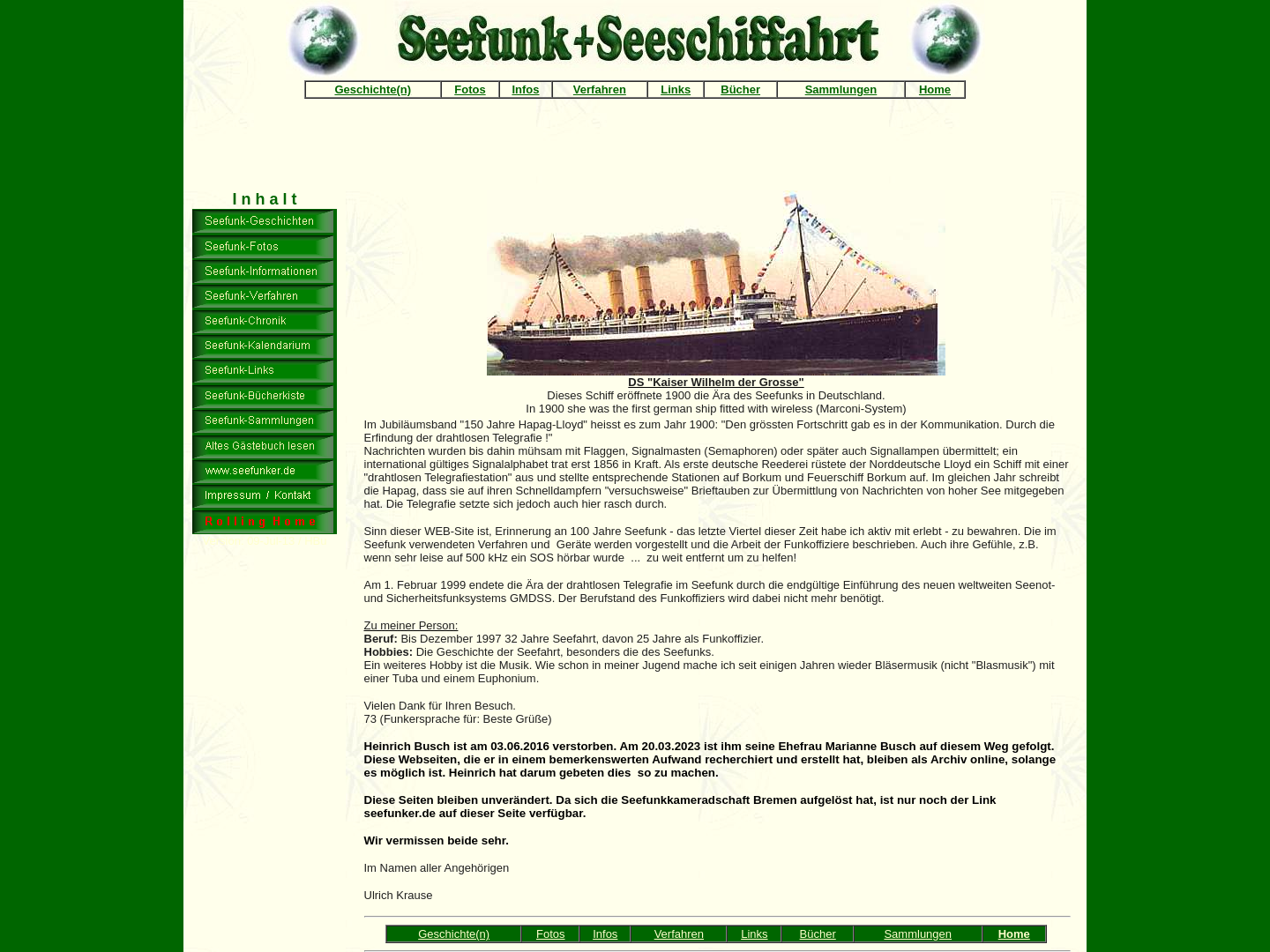 Seefunk und Seeschifffahrt
