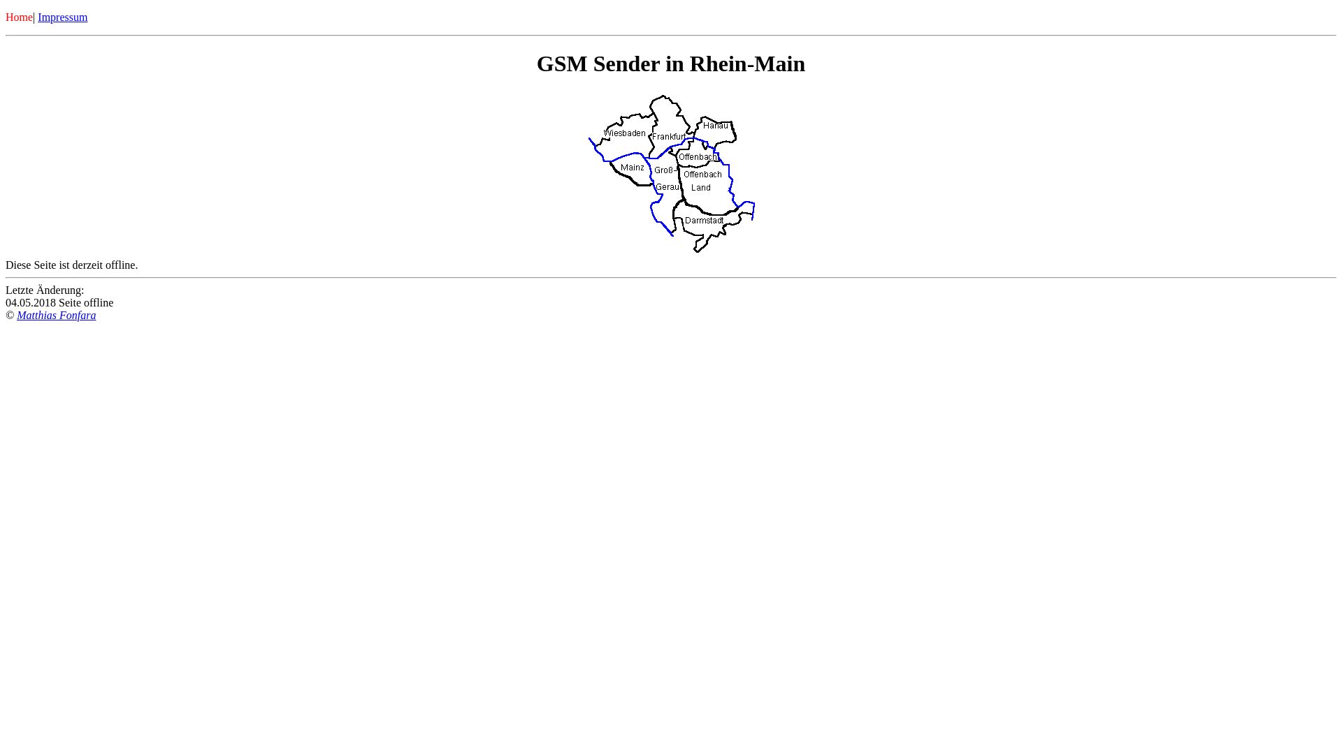 GSM Senderliste Rhein-Main