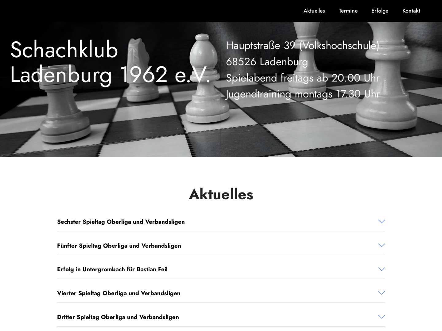 Schachklub Ladenburg 1962
