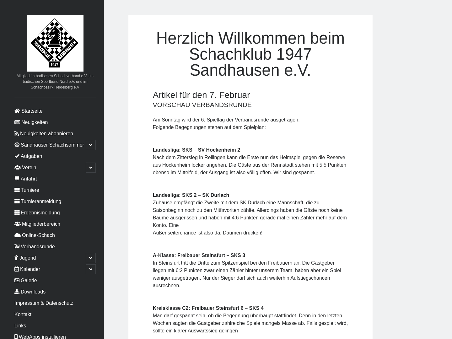 Schachklub 1947 Sandhausen e.V.