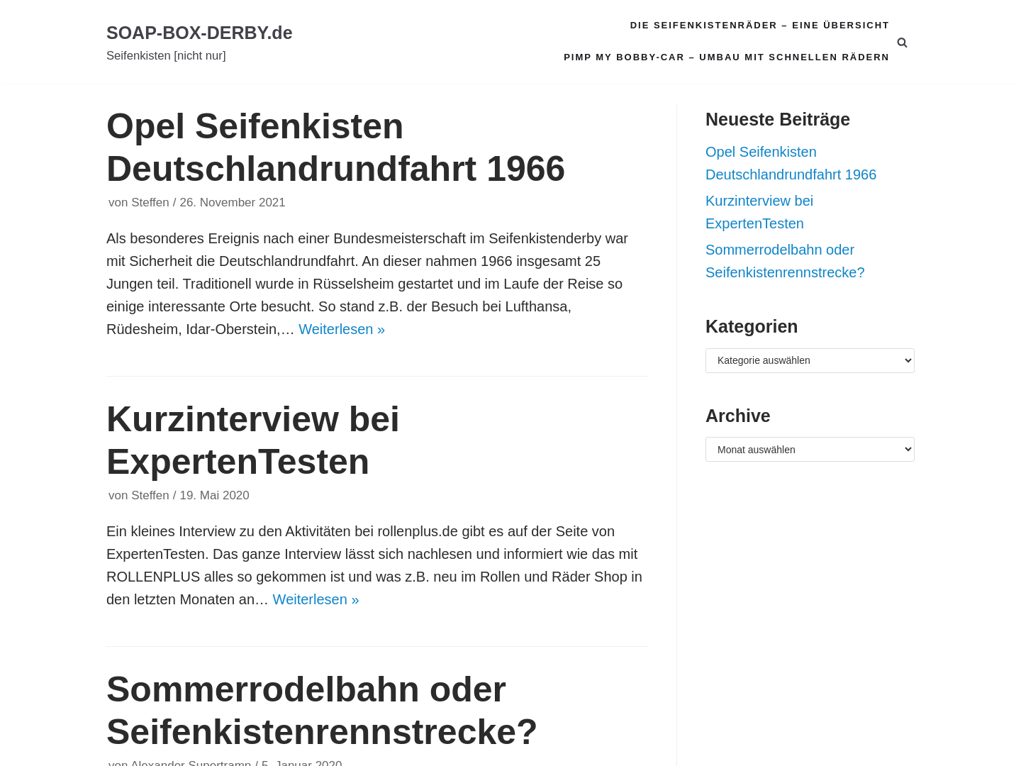 Seifenkisten-Rennen in Deutschland