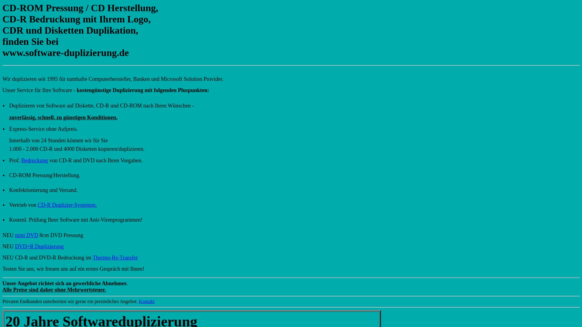 McCopy Software-Duplizier-Service