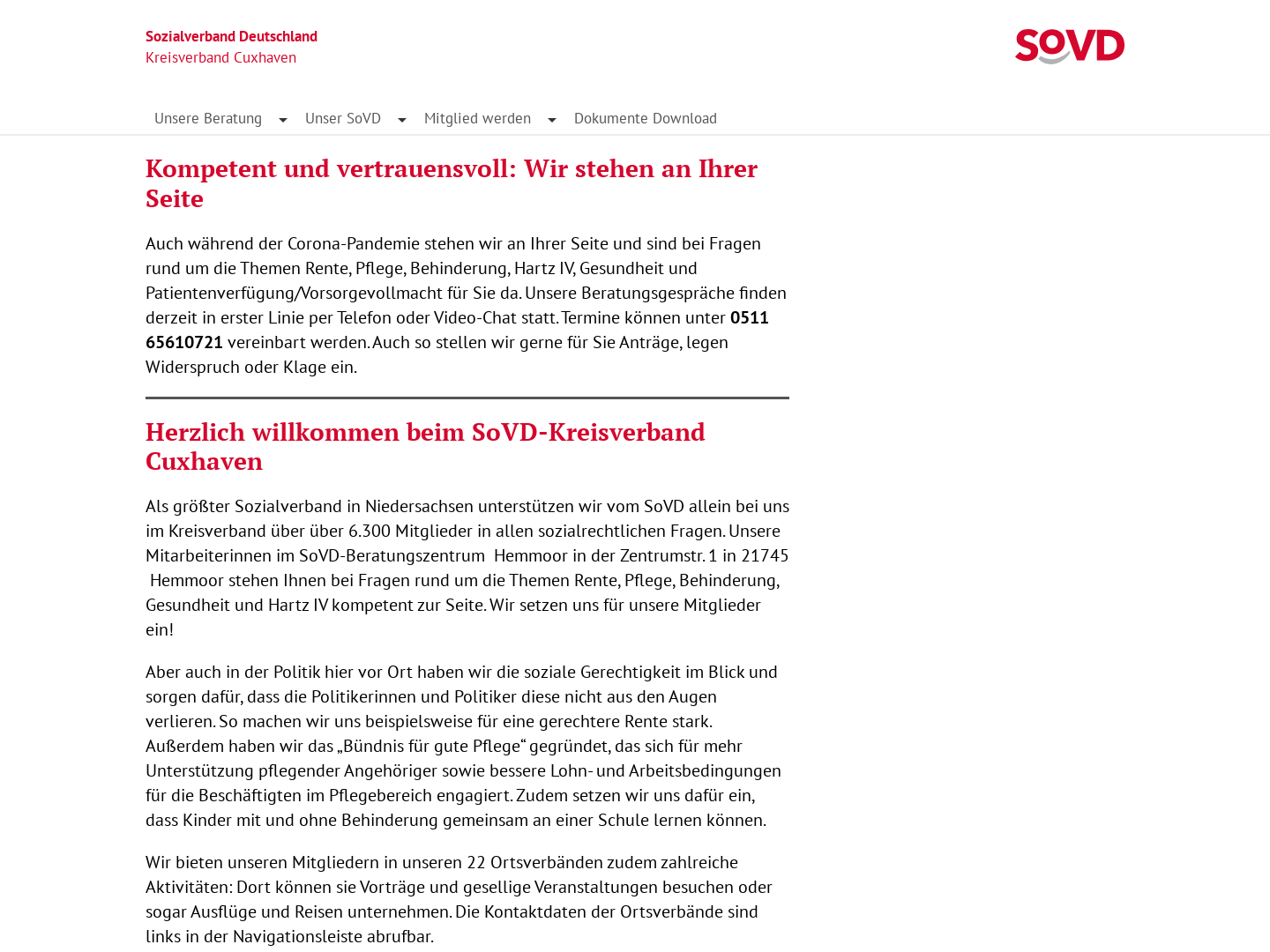 Sozialverband Deutschland / Kreisverband Cuxhaven