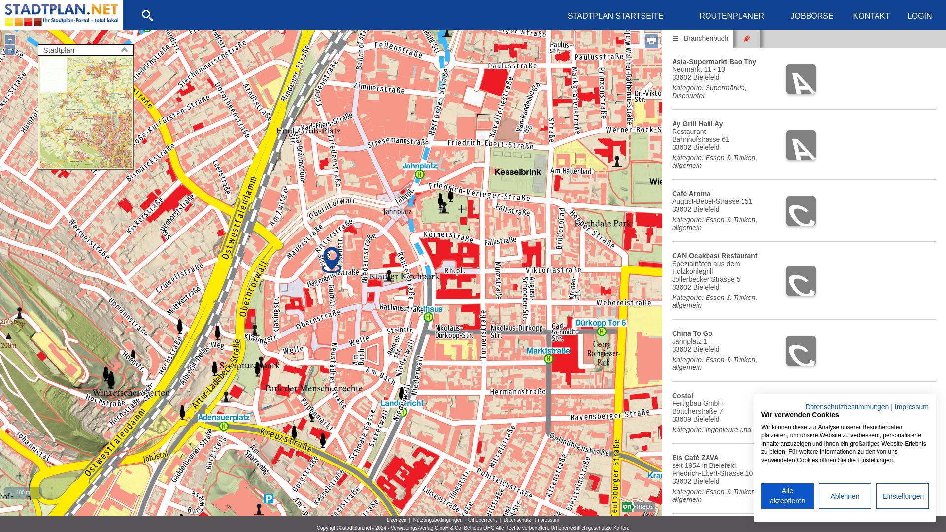 Stadtplan Bielefeld
