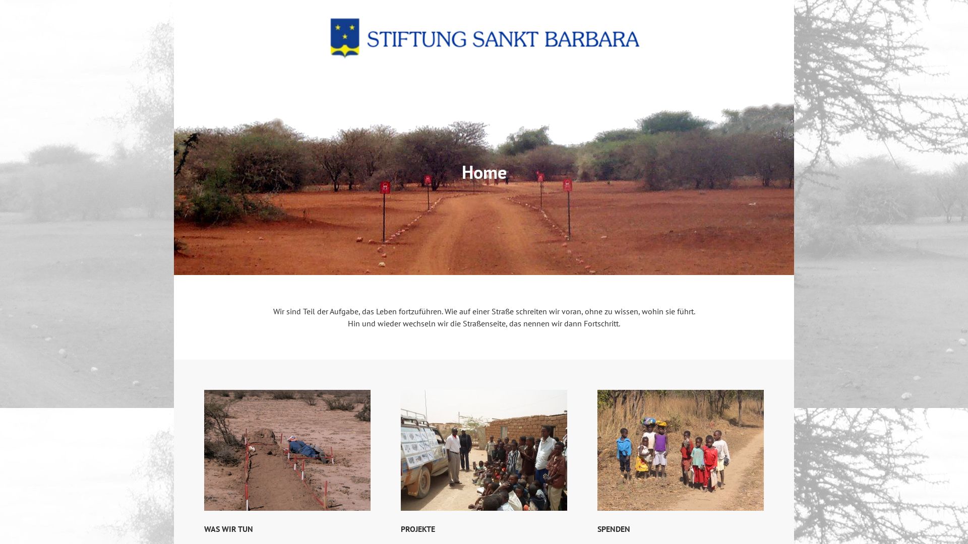 Stiftung Sankt Barbara - Schutz vor Landminen