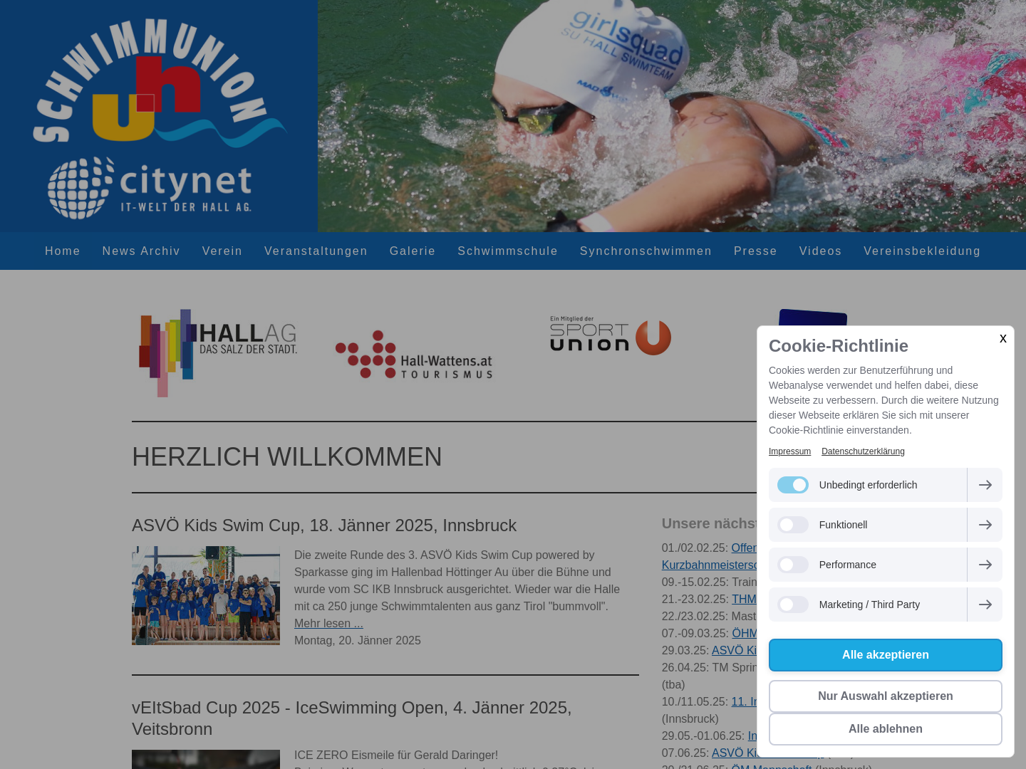 Schwimmunion Stadtwerke Hall