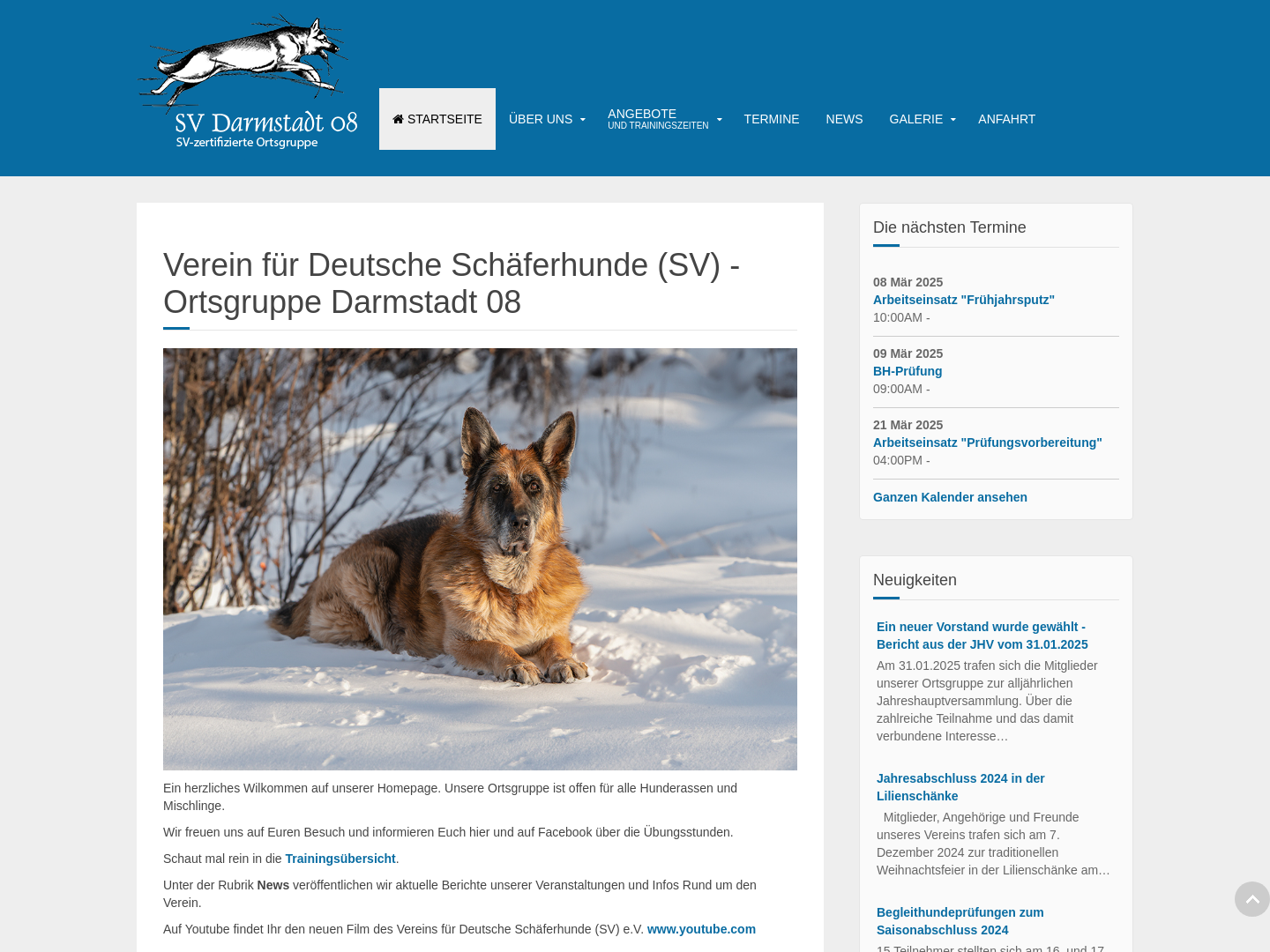 Schäferhundverein (SV) Ortsgruppe (OG) Darmstadt 08
