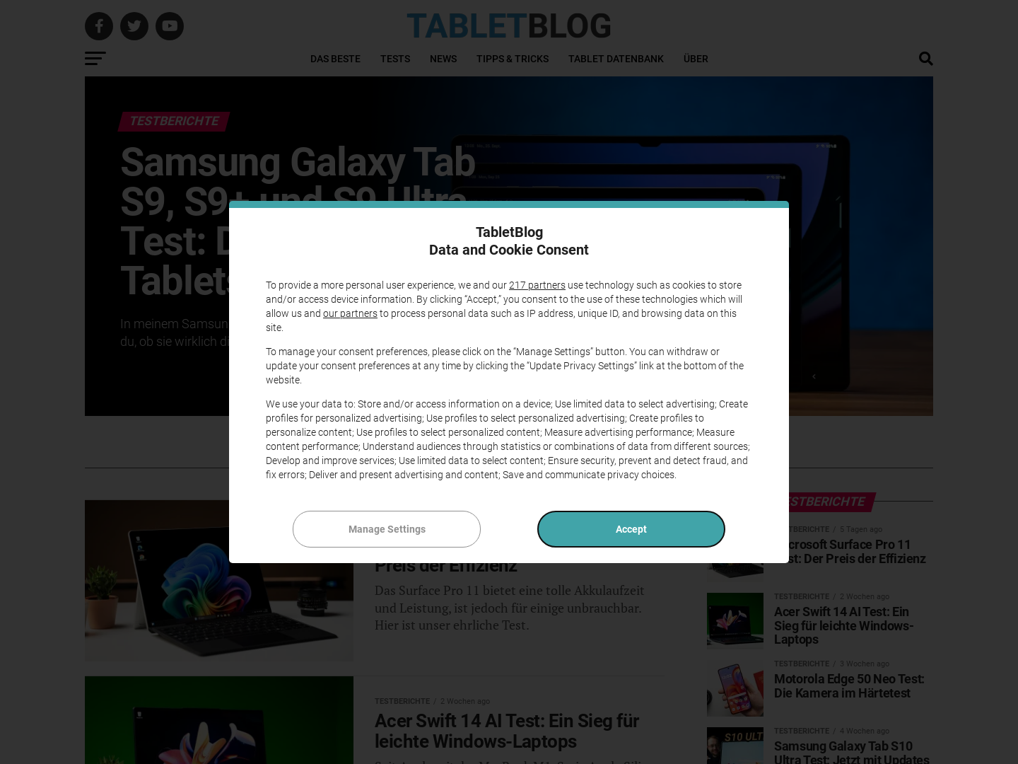 Tablet Blog mit News und Testberichten