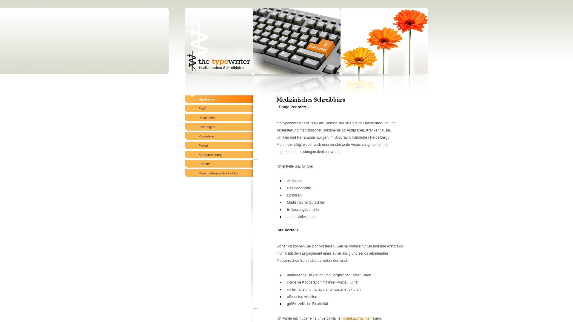 the typewriter Sonja Pedrazzi