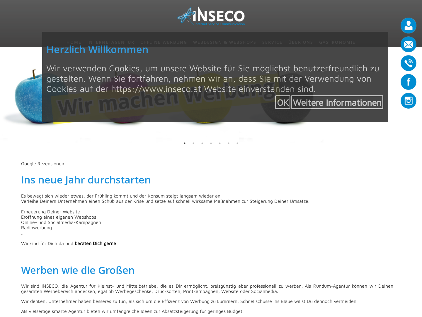 Webdeisgn und Werbung