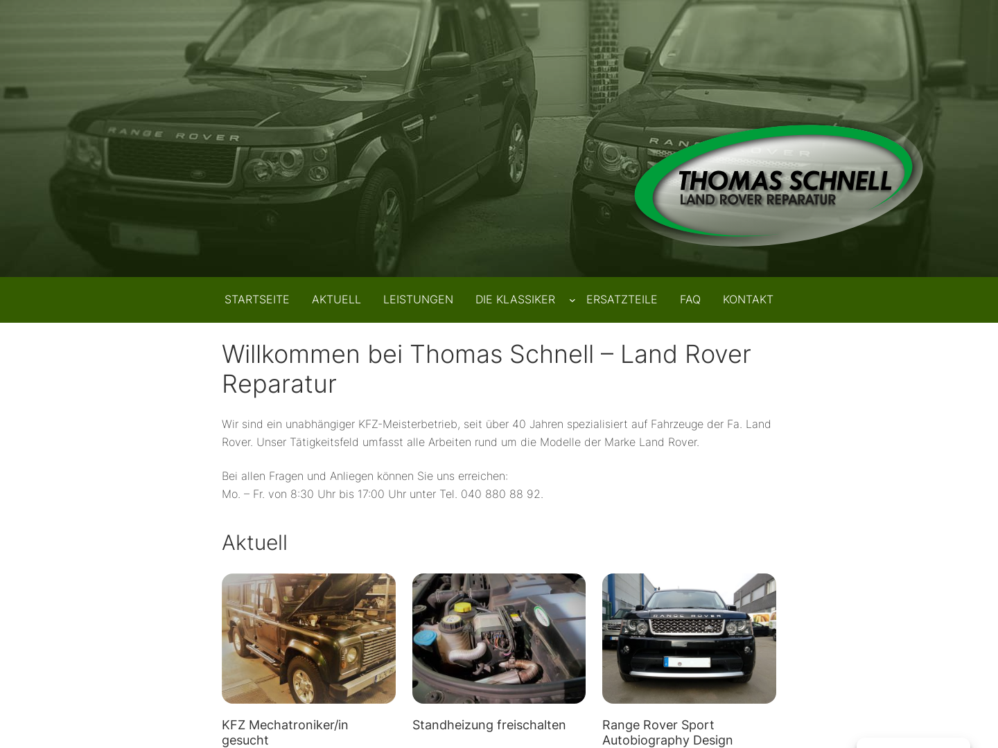 Thomas Schnell - Land Rover Reparatur