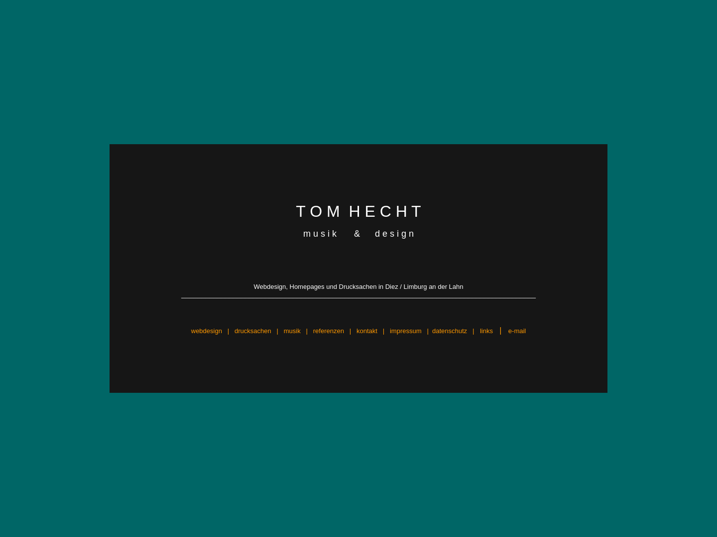Musik und Design, Tom Hecht
