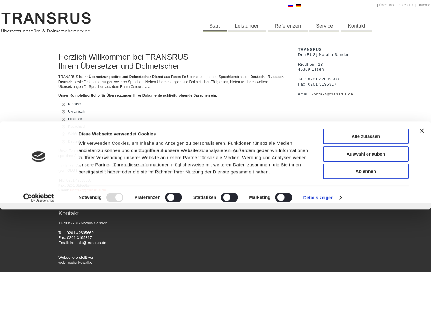Transrus, Inh. Dr. (Rus) Natalia Sander