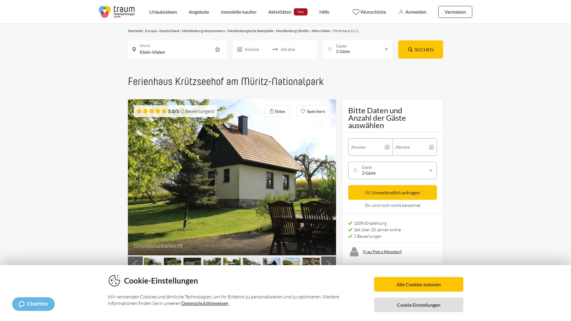 Ferienhaus Mecklenburgische Seenplatte - Inh. Petra Menzdorf