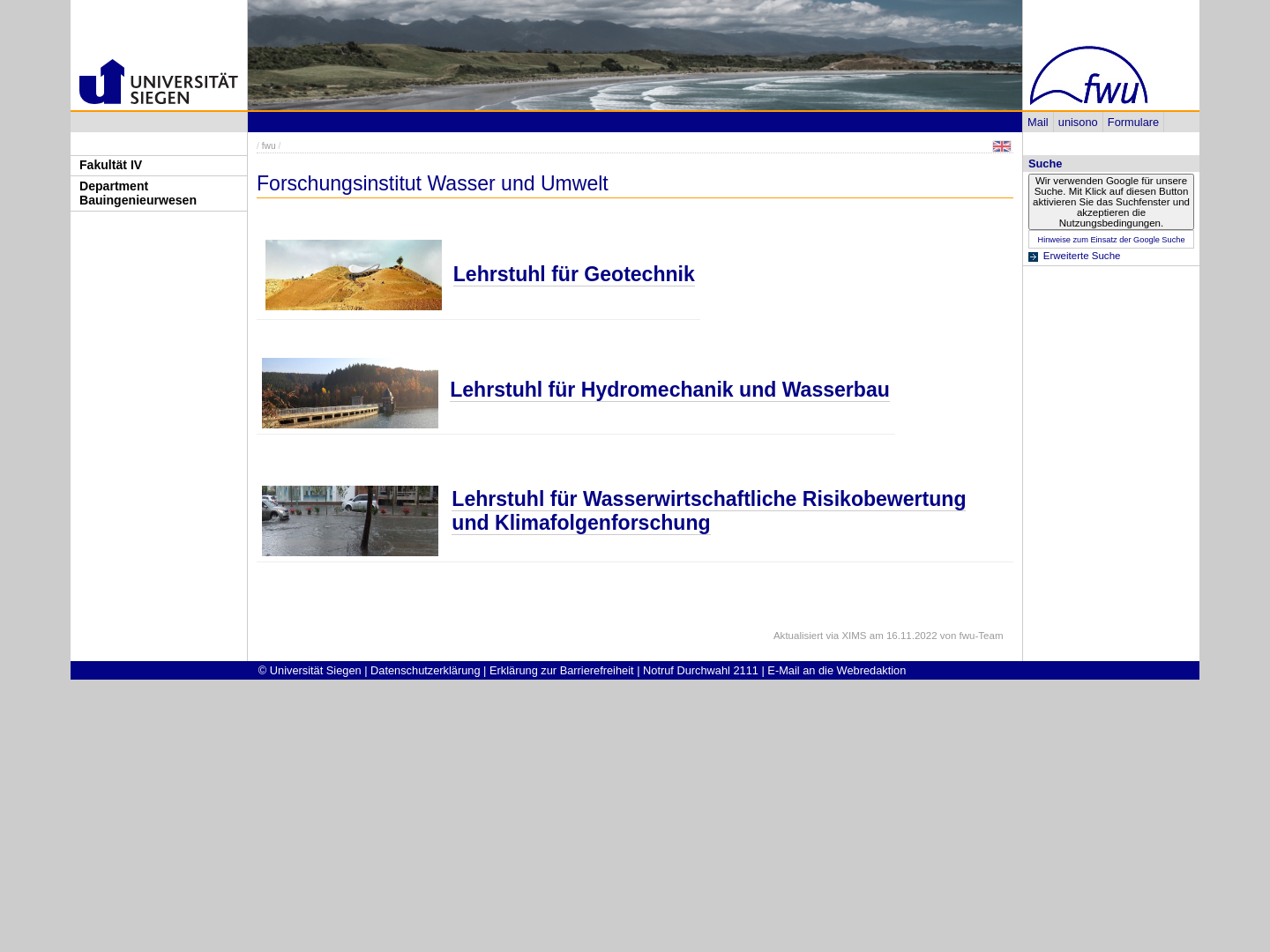 Fakultät IV: Naturwissenschaftlich-Technische Fakultät