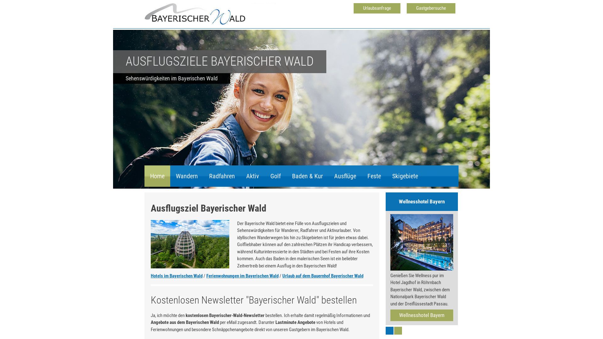 Freizeitinformationen über den Bayerischen Wald
