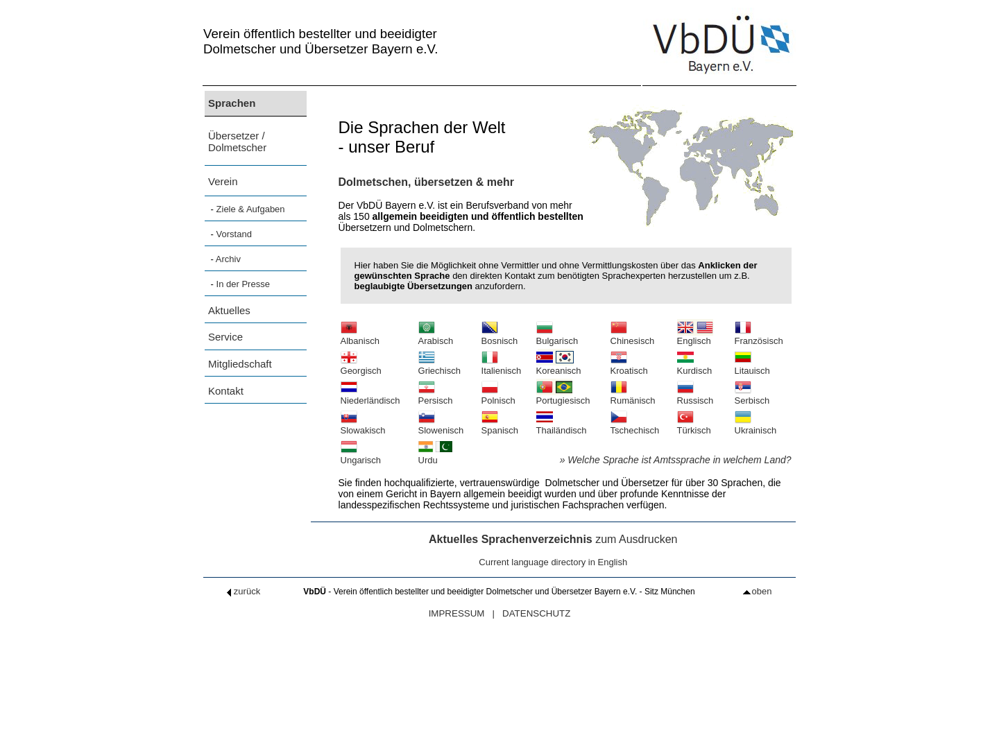 VbdÜ  Verein öffentlich bestellter und beeidigter Dolmetscher und Übersetzer Bayern e. V.